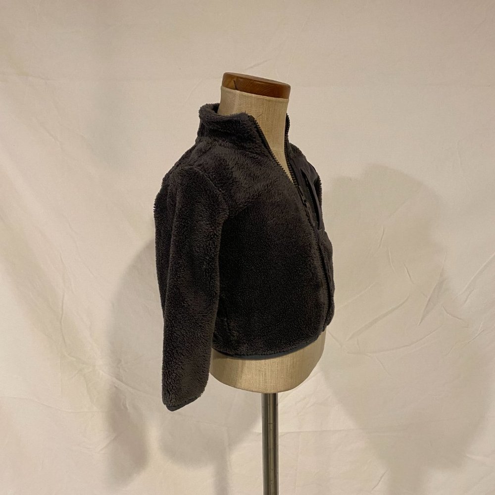 Gray Fuzzy Zip Up - Picture 2 of 3